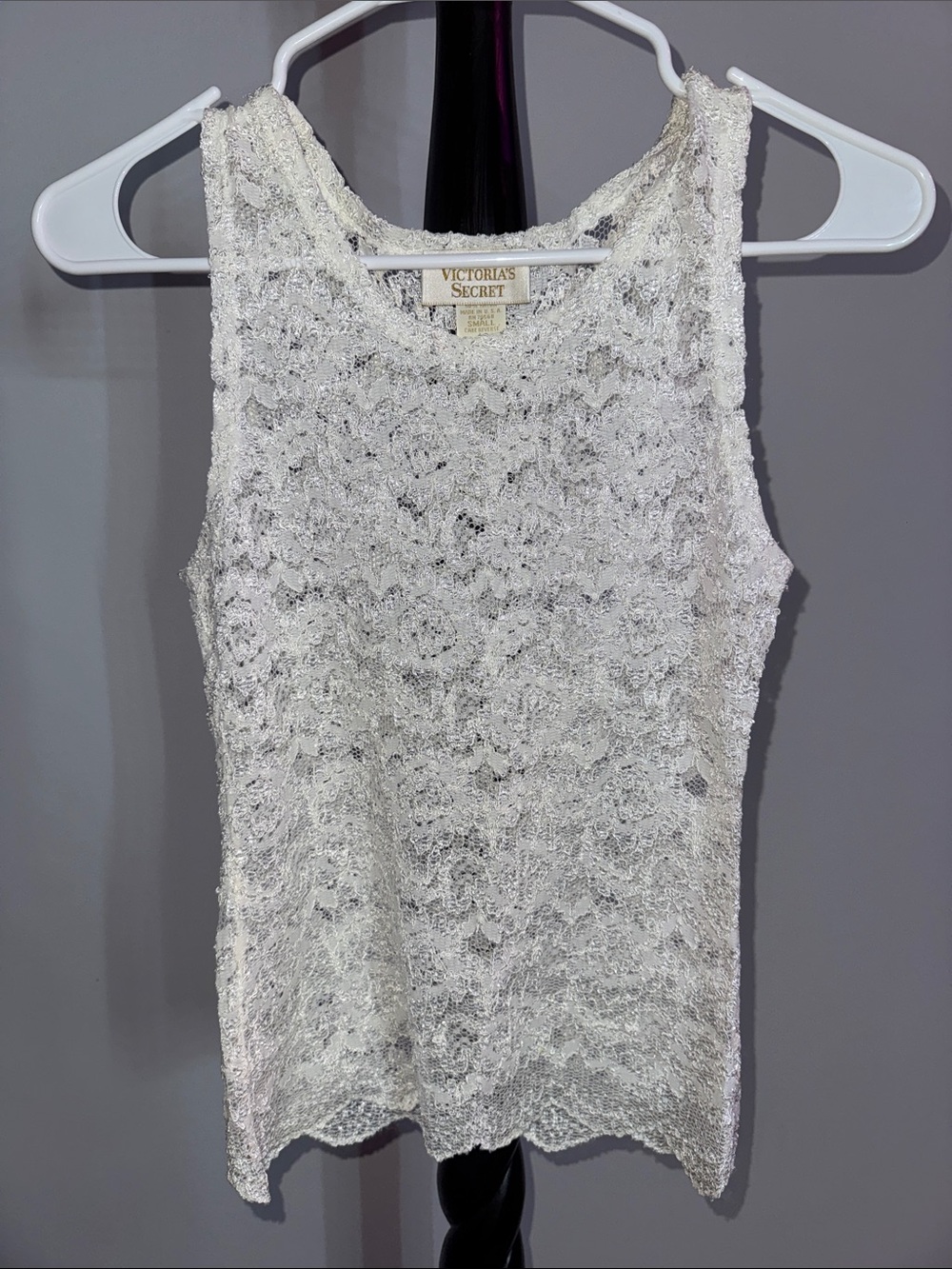 Victoria's Secret White Lace Camisole 21.T